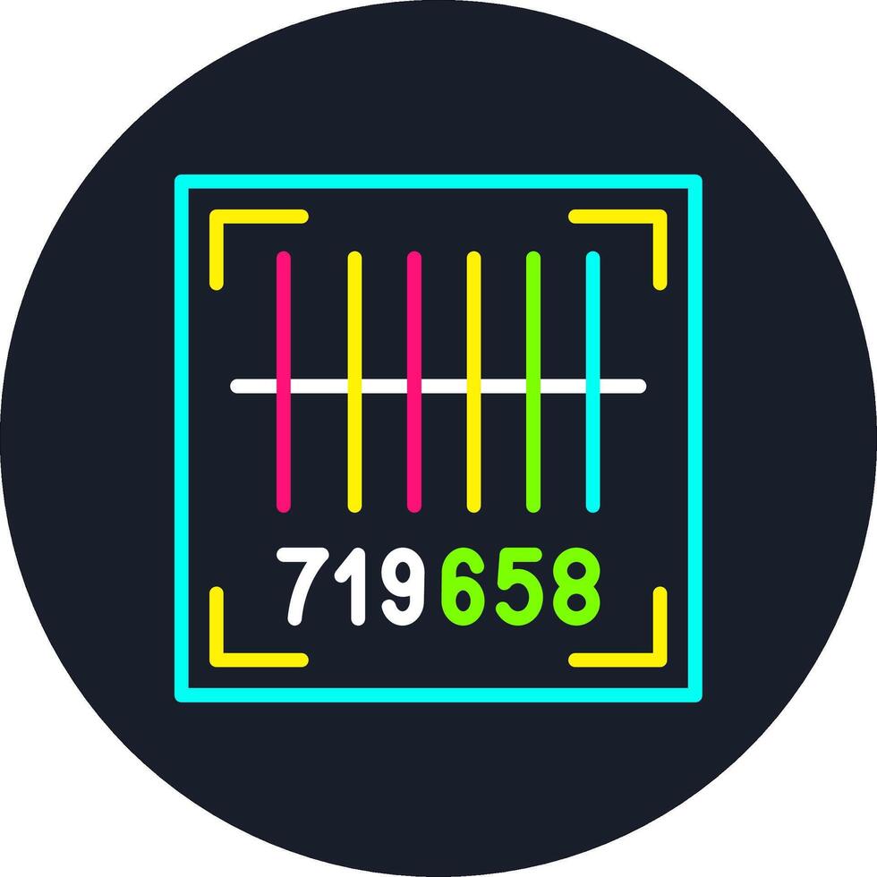 Bar Code Line Multi Color Design vector