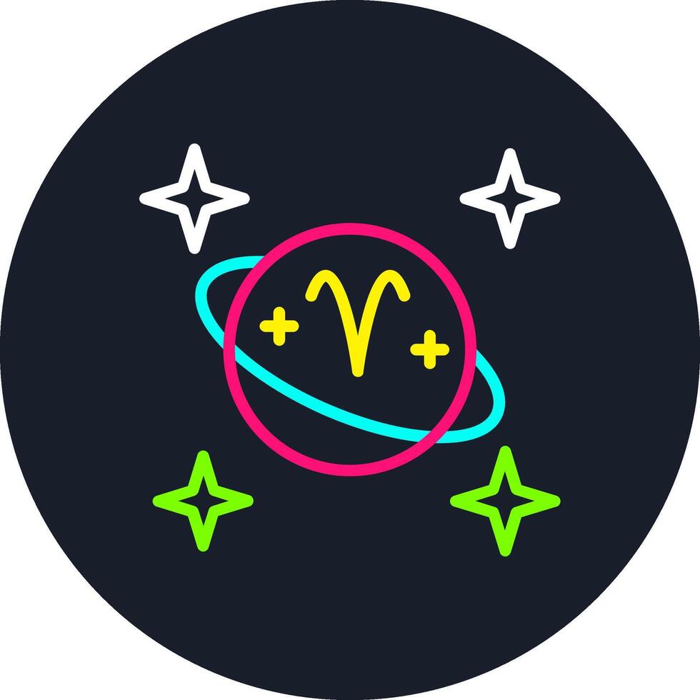 Aries Line Multi Color Design vector