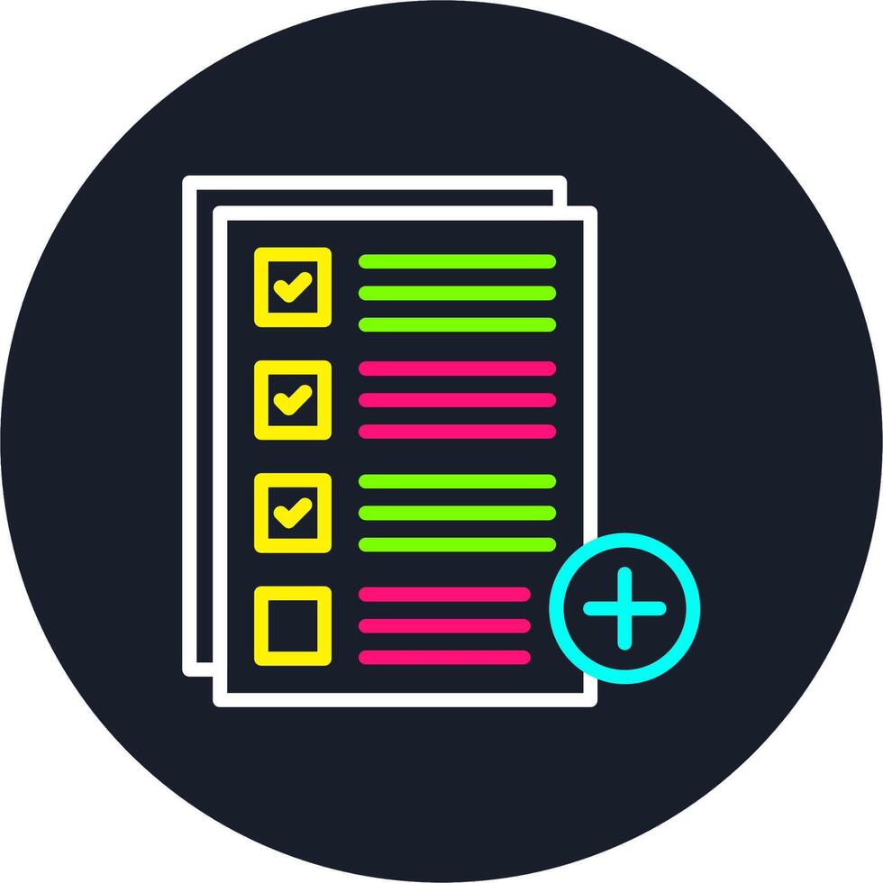 Add Task Line Multi Color Design vector