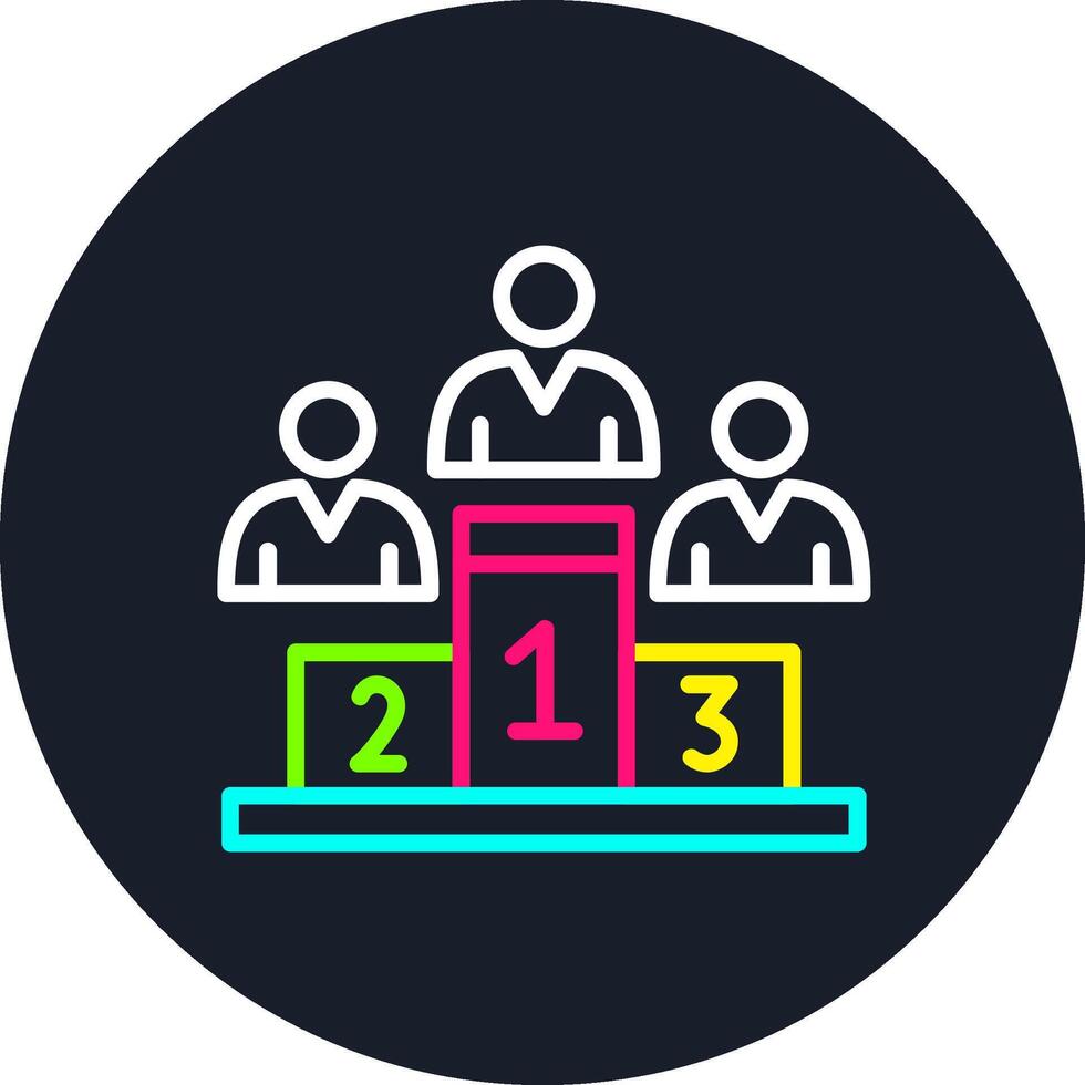 Podium Line Multi Color Design vector