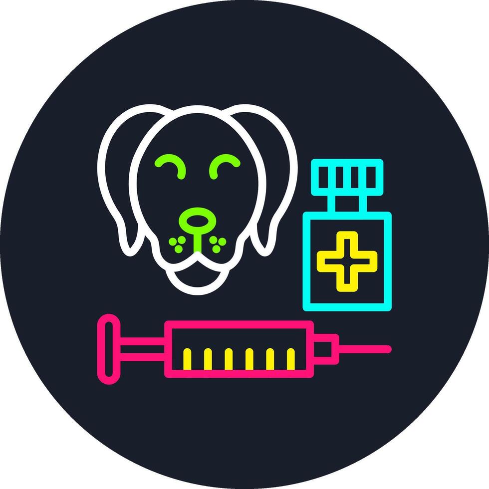 Vaccine Line Multi Color Design vector