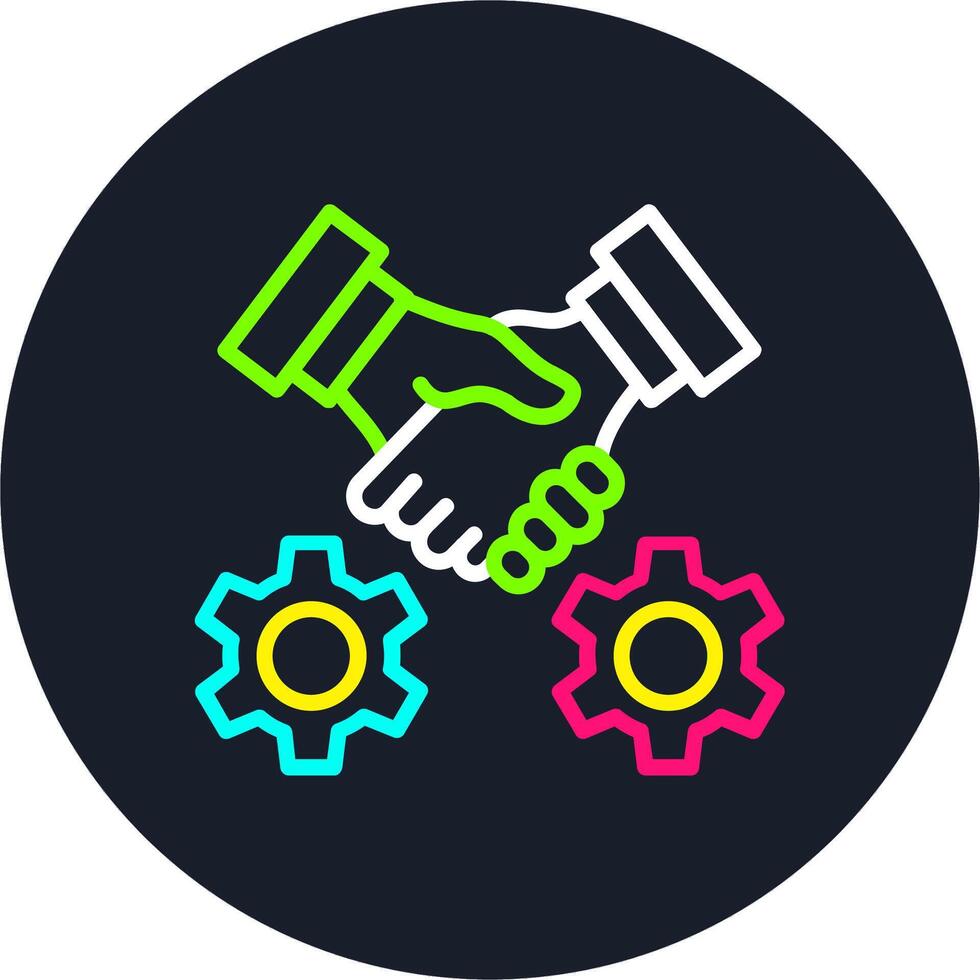 Relationship Line Multi Color Design vector