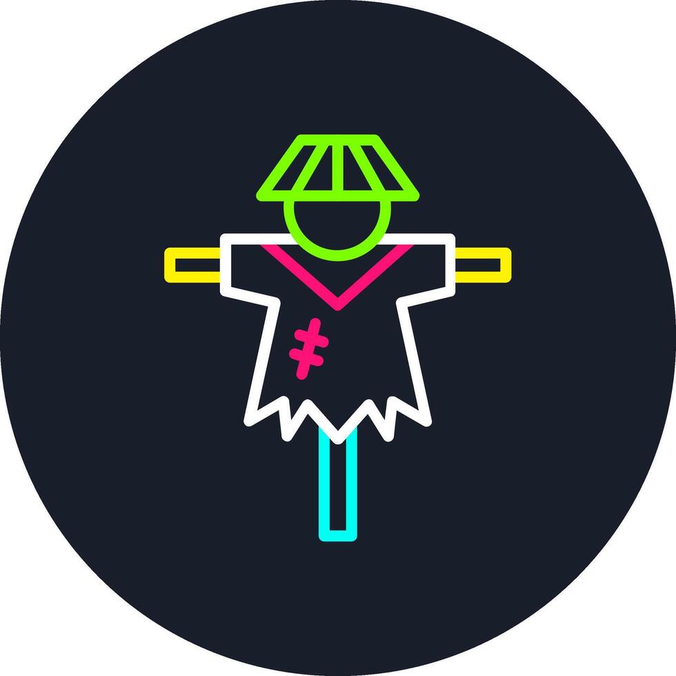 Scarecrow Line Multi Color Design vector