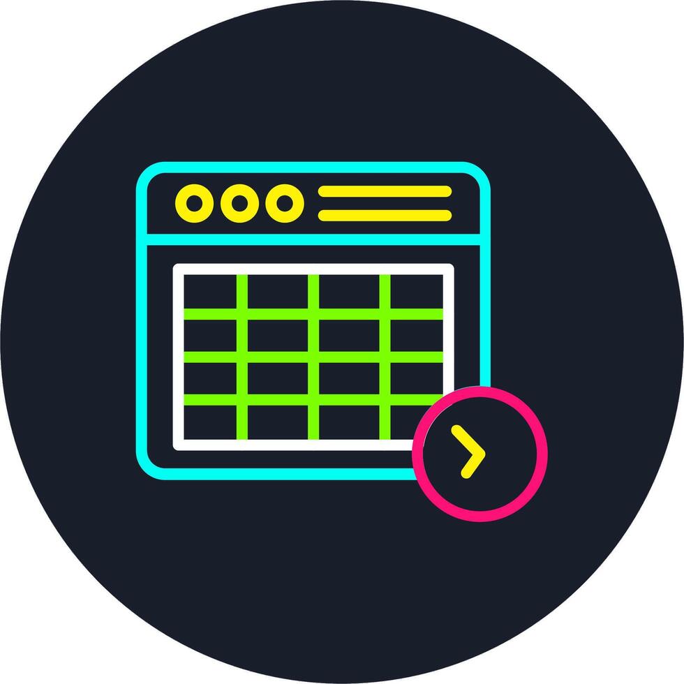 Spreadsheet Line Multi Color Design vector
