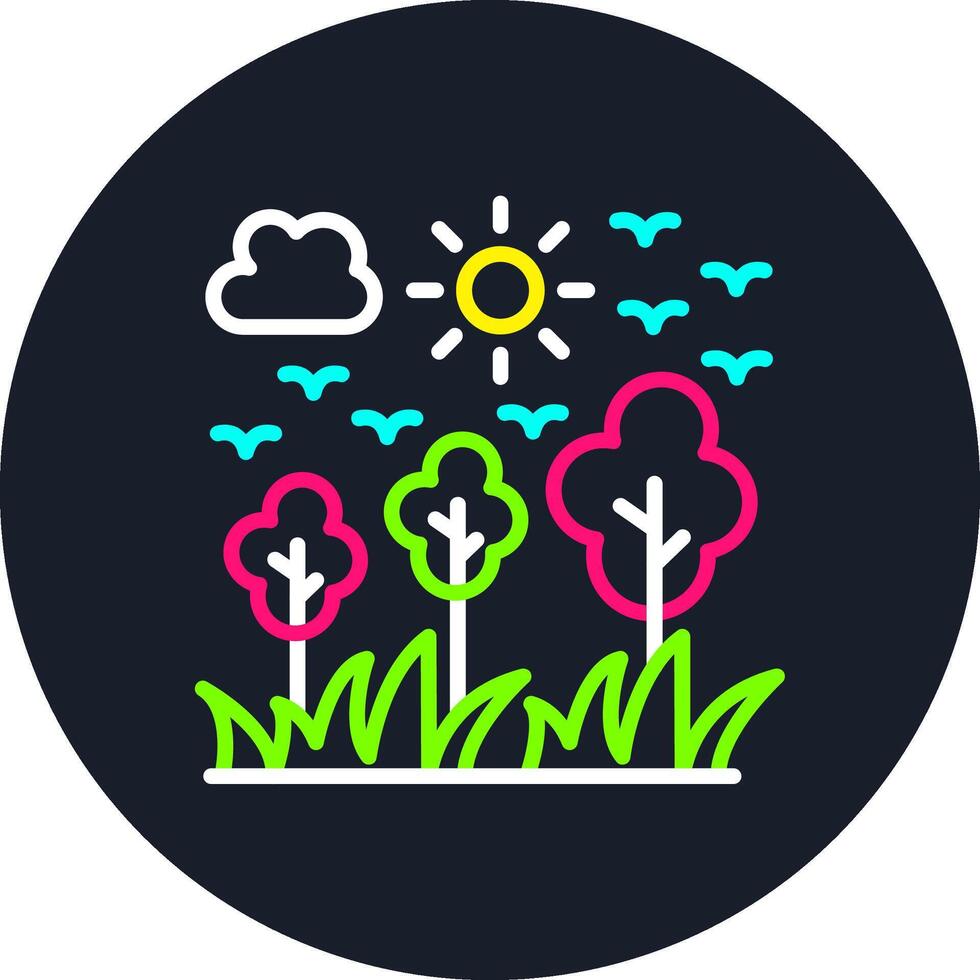 Jungle Line Multi Color Design vector