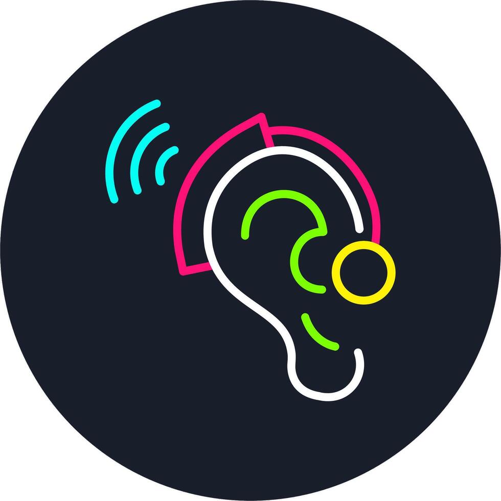 Hearing Line Multi Color Design vector