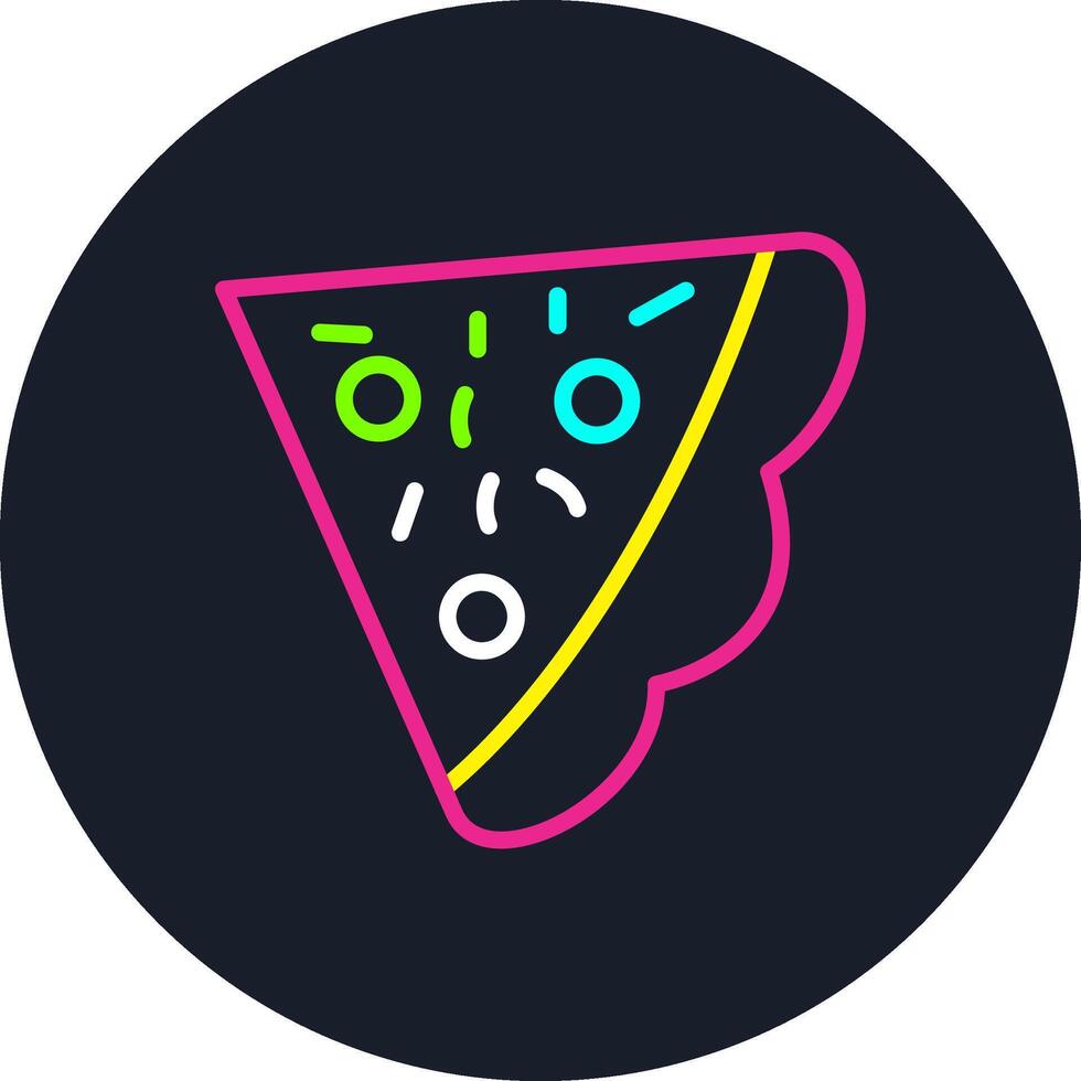 Pizza Line Multi Color Design vector