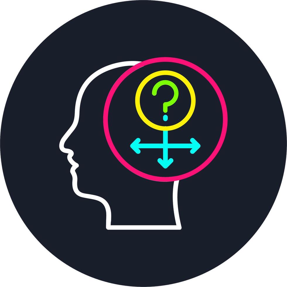 Decision making Line Multi Color Design vector