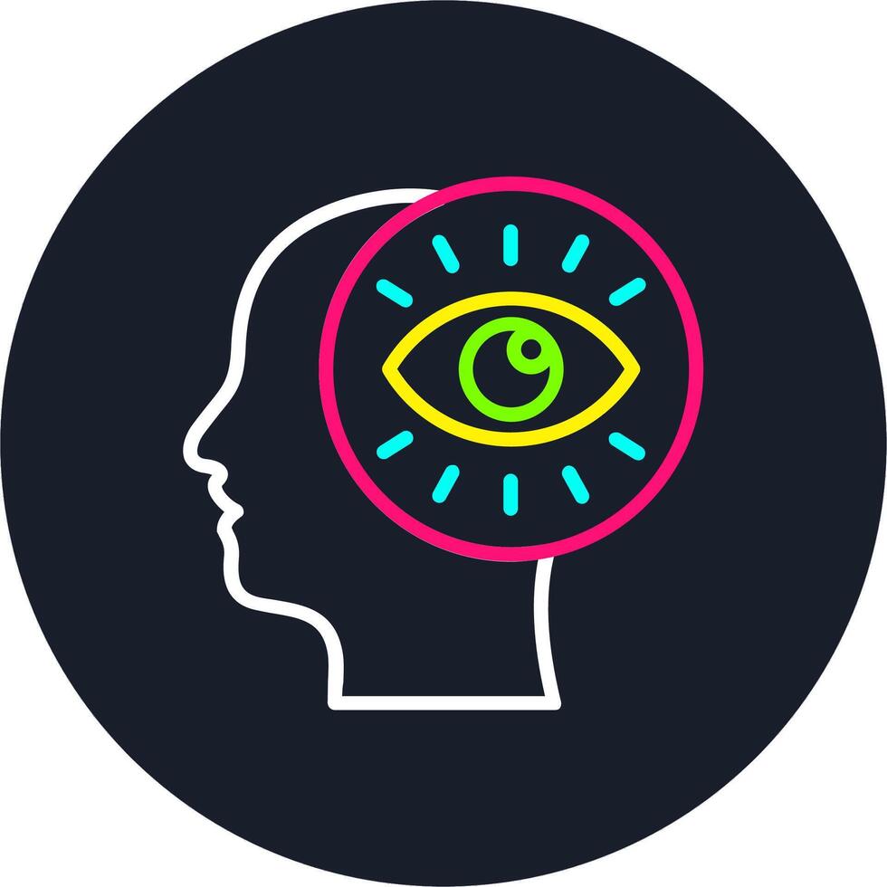 Eye Line Multi Color Design vector