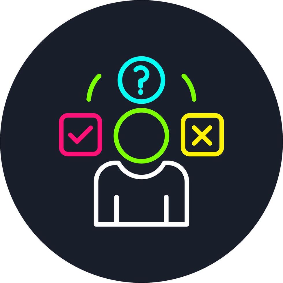 Question Line Multi Color Design vector