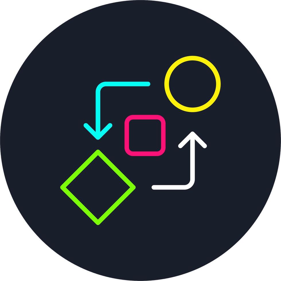 Looping Line Multi Color Design vector