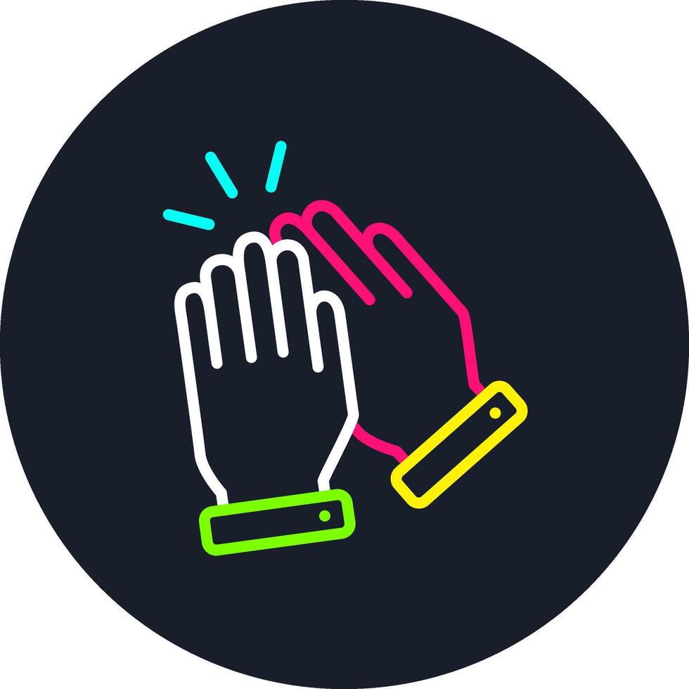 Clap Line Multi Color Design vector