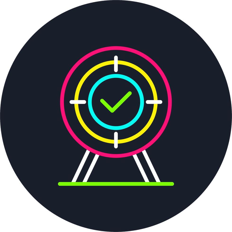 Target Line Multi Color Design vector