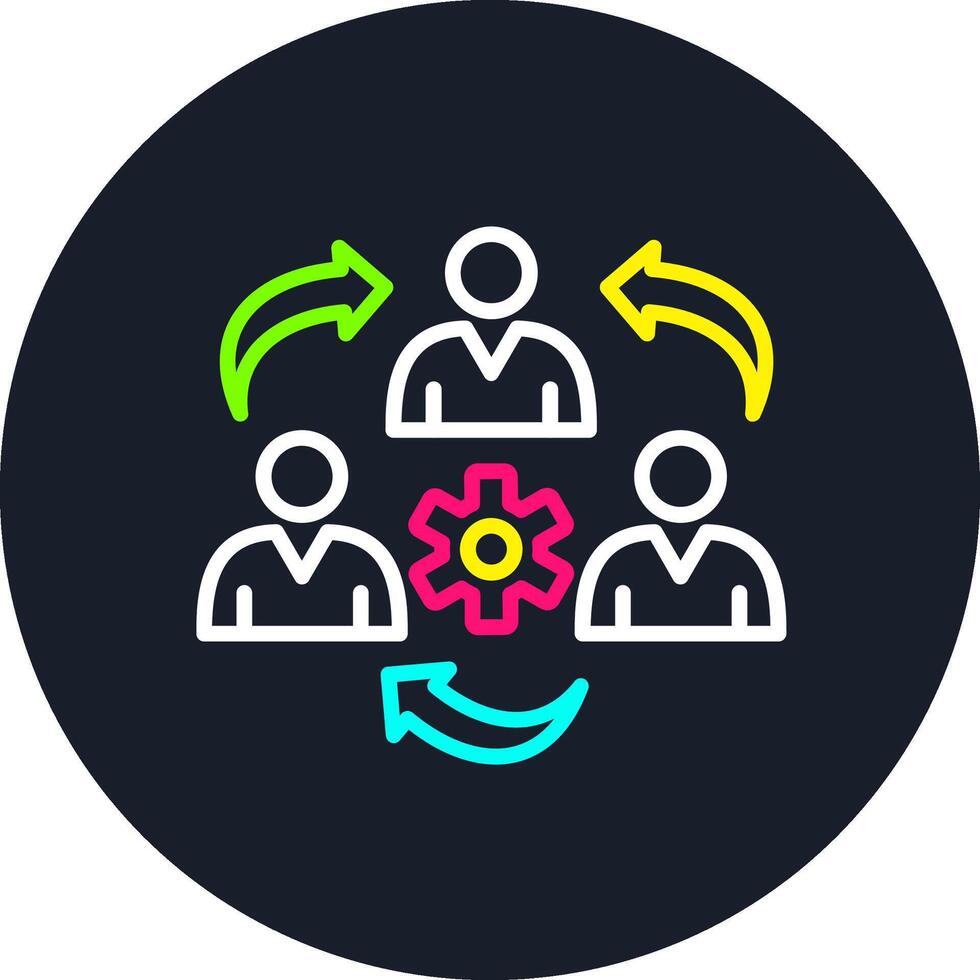 Coordination Line Multi Color Design vector