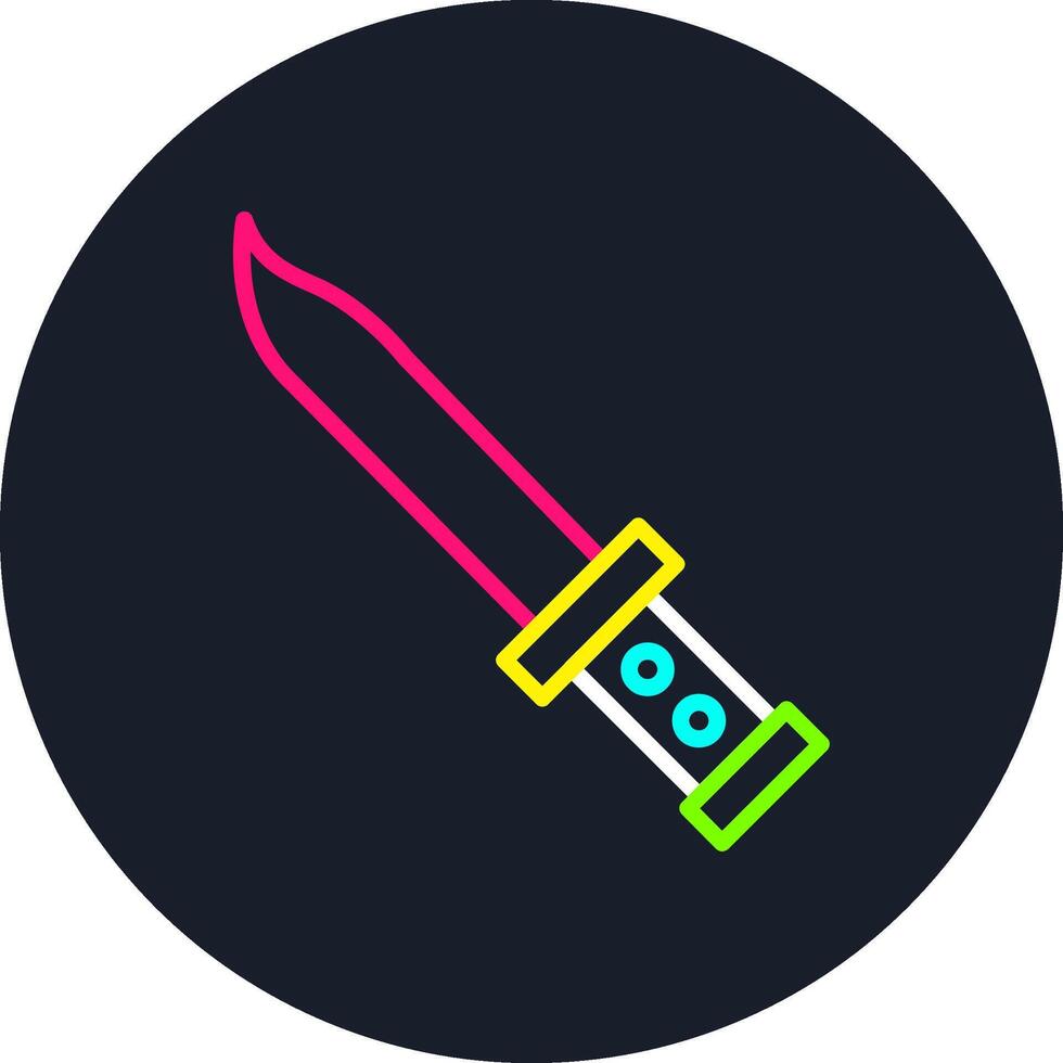 Knife Line Multi Color Design vector