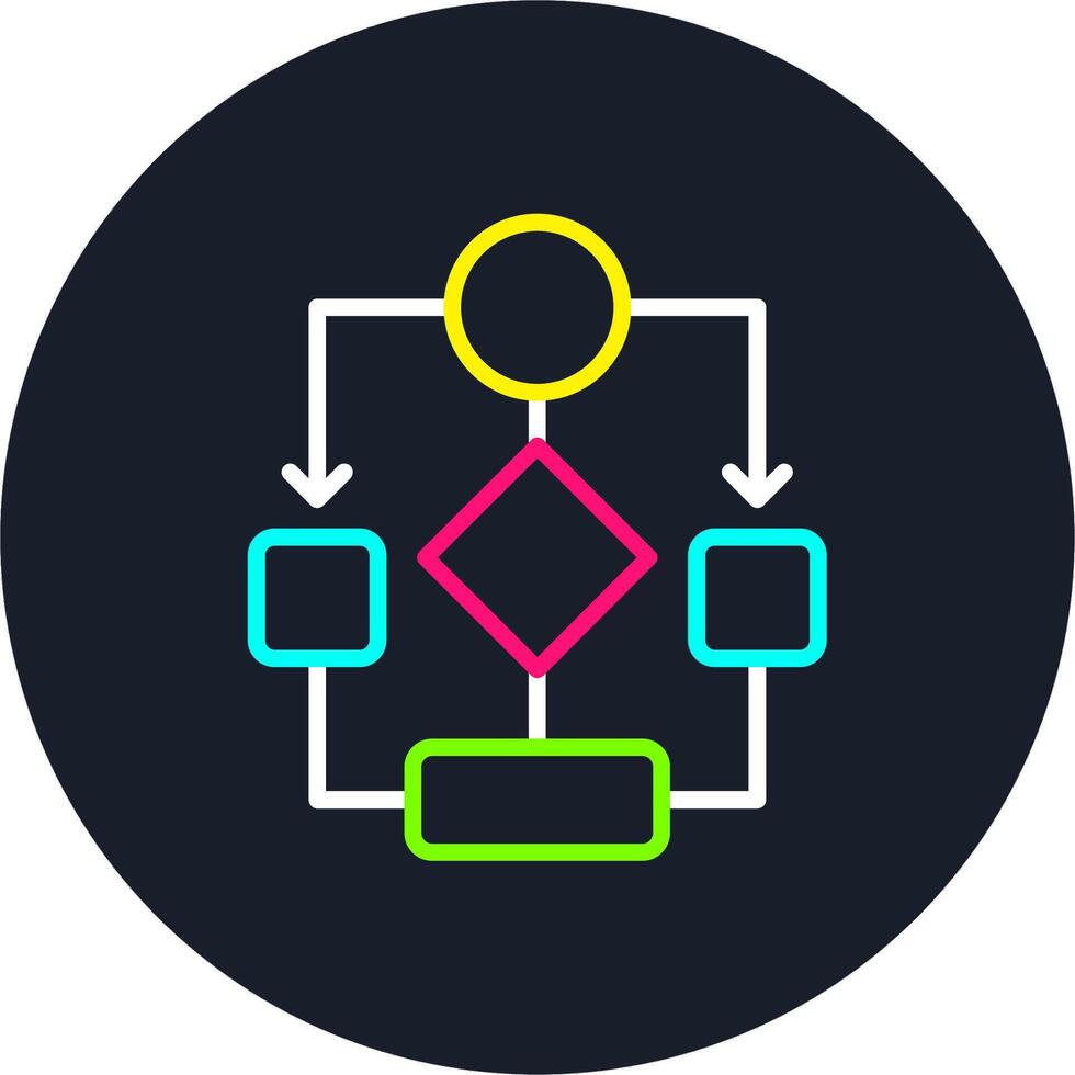 Data Flow Line Multi Color Design vector