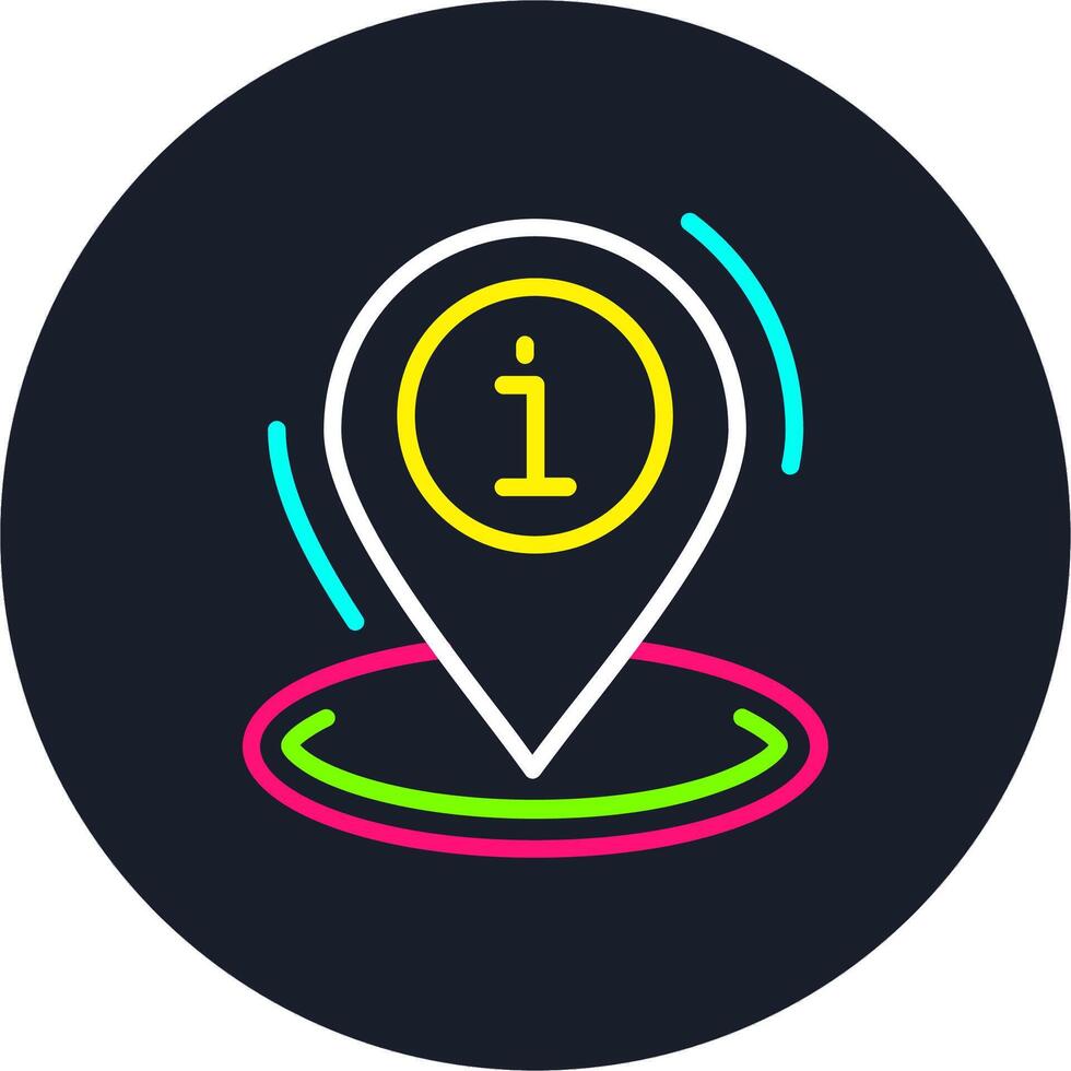 Info Center Location Line Multi Color Design vector