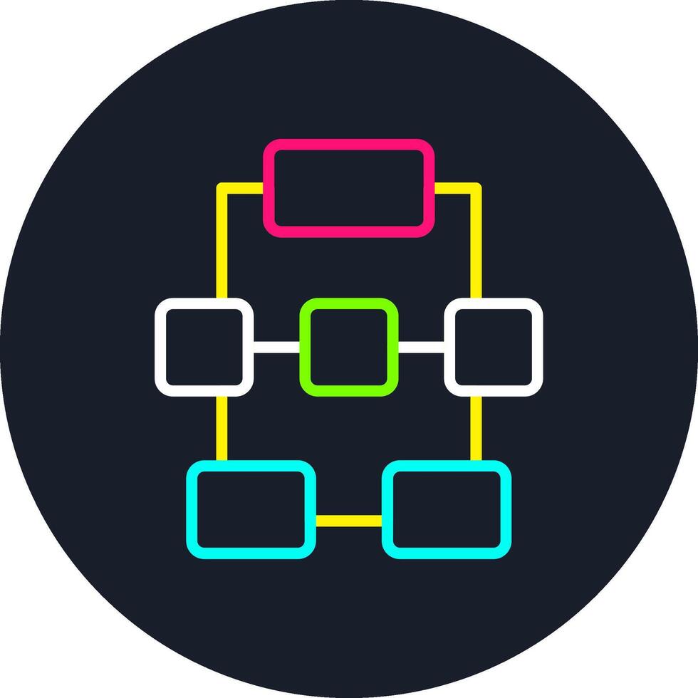 Hierarchy Line Multi Color Design vector