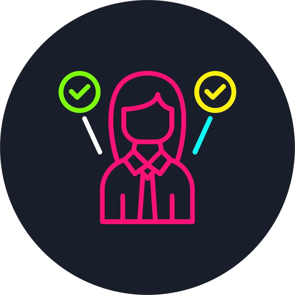 Multitasking Line Multi Color Design vector