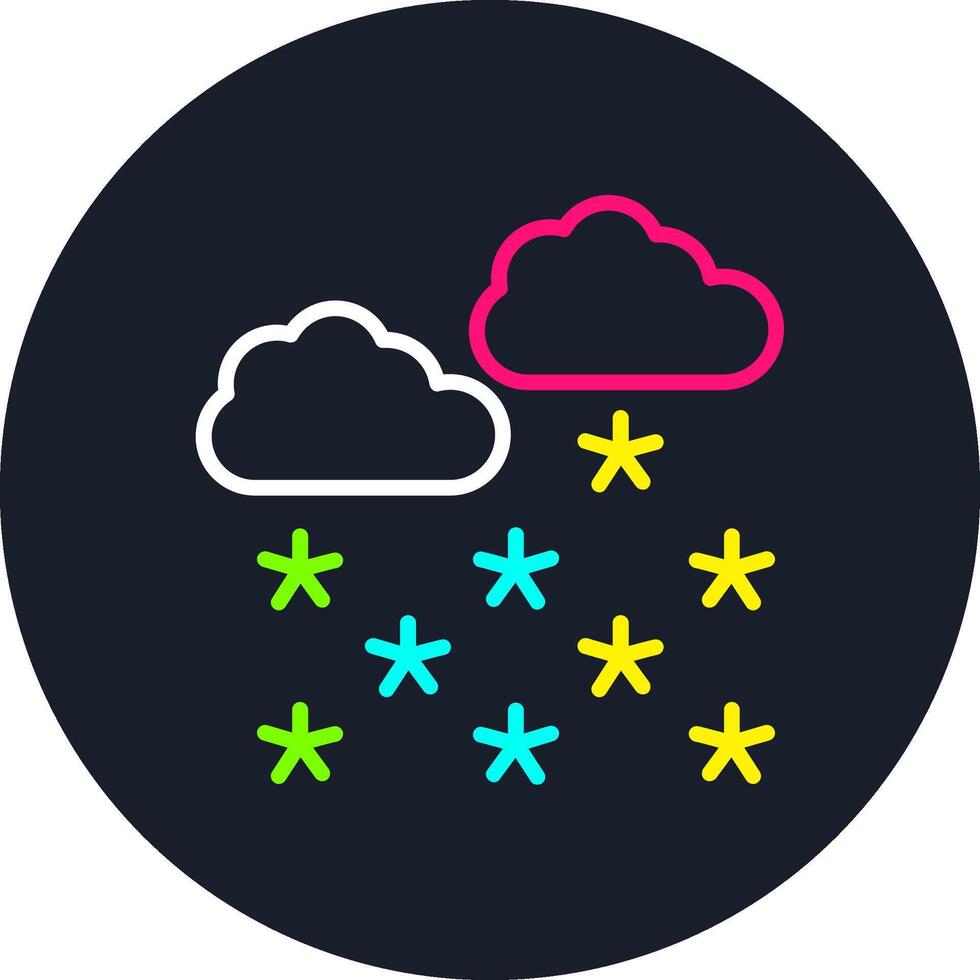 Snowy Line Multi Color Design vector