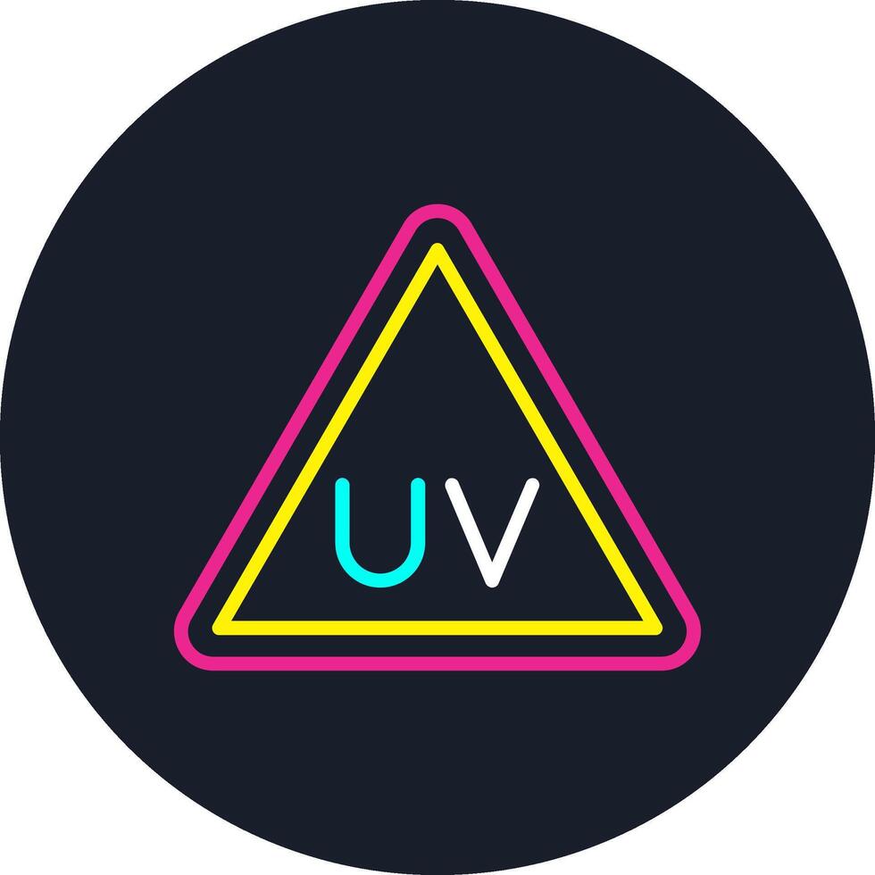 Uv Radiation Line Multi Color Design vector