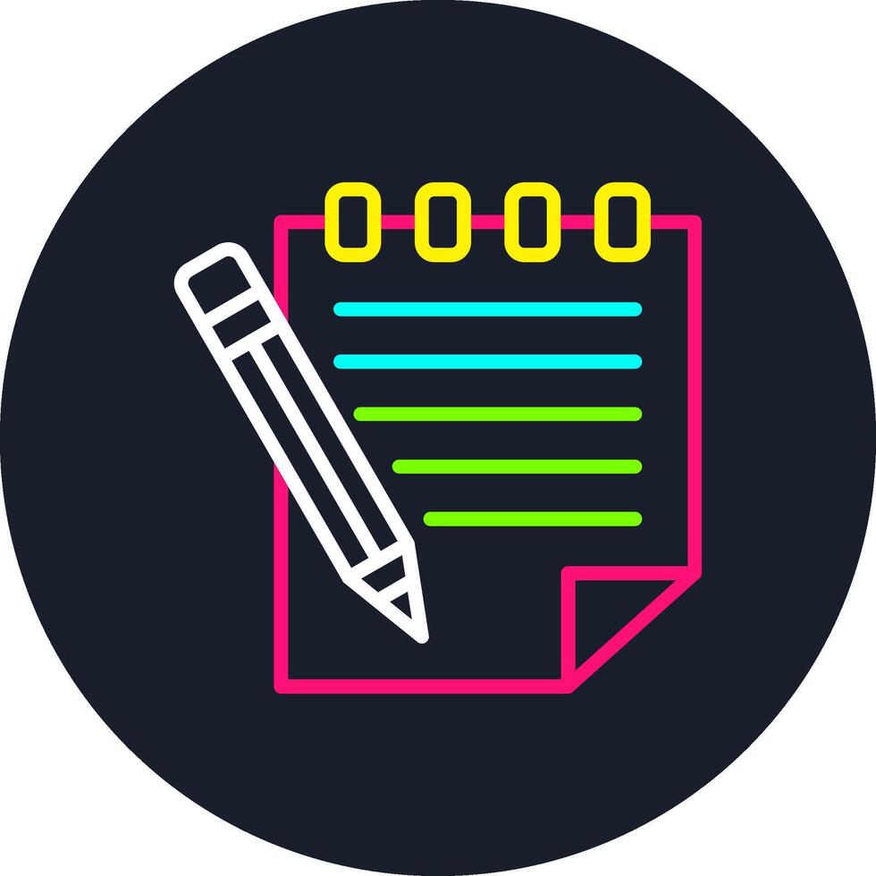 Notepad Line Multi Color Design vector