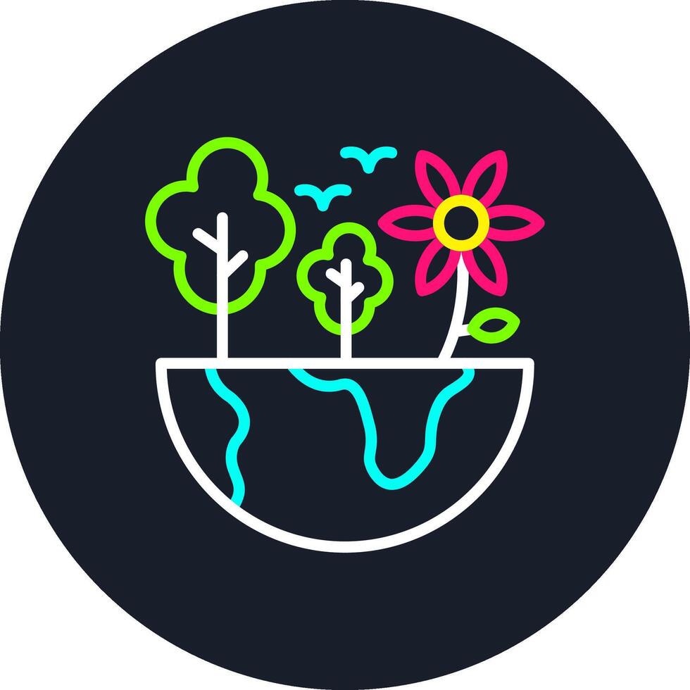 Eco Erath Line Multi Color Design vector