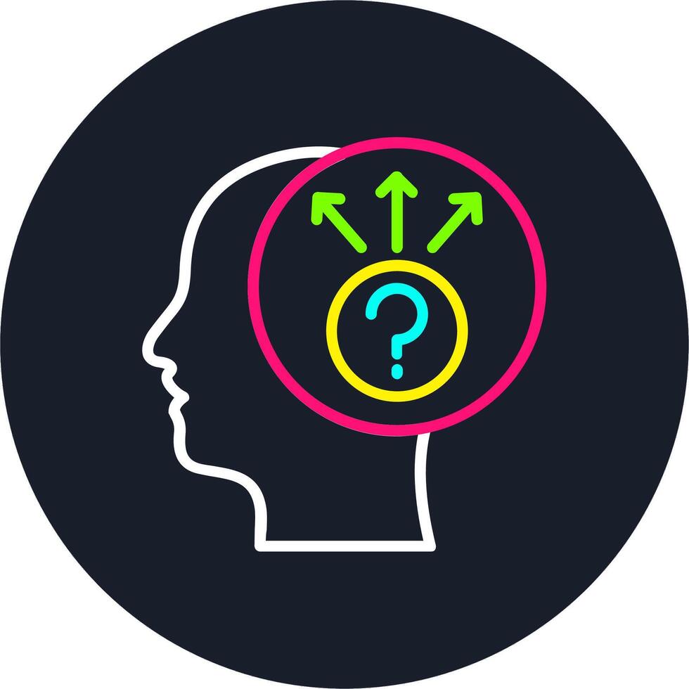 Uncertainty Line Multi Color Design vector