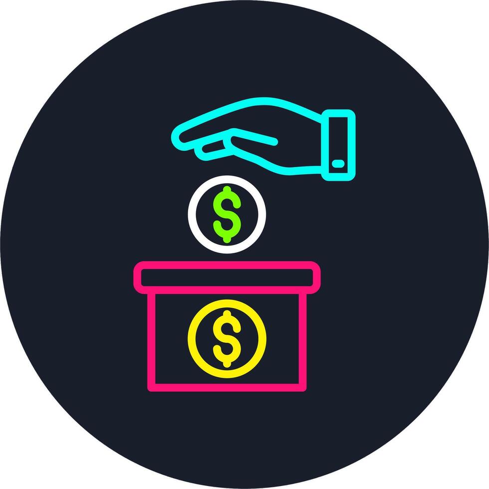 Deposit Line Multi Color Design vector