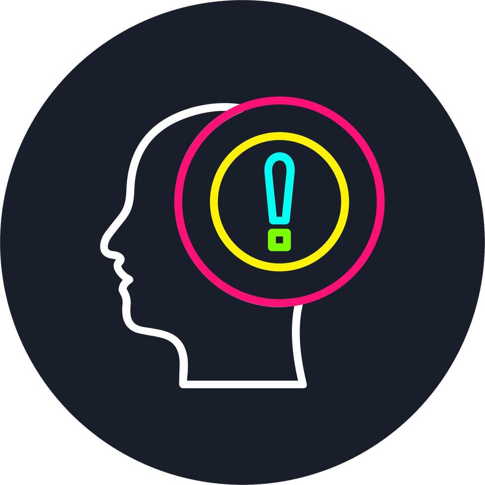 Exclamation Line Multi Color Design vector