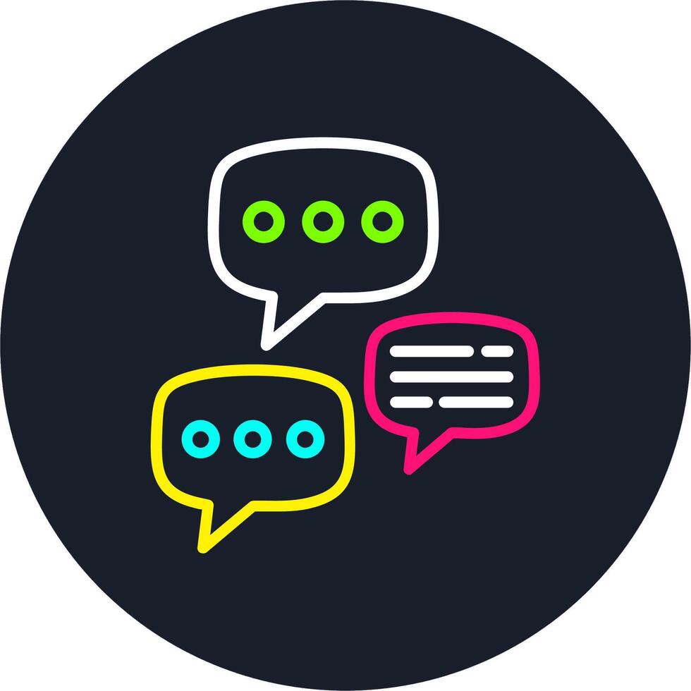 Speech Bubbles Line Multi Color Design vector