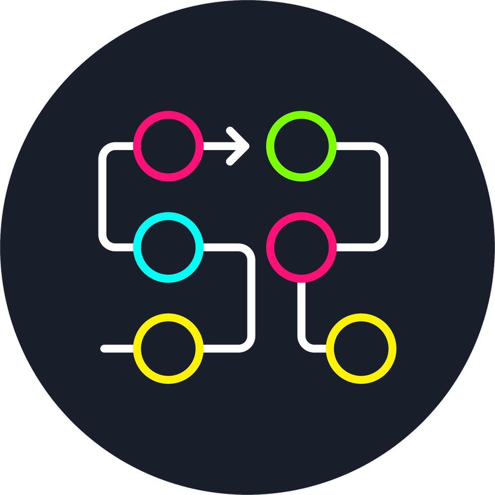 Dependencies Line Multi Color Design vector