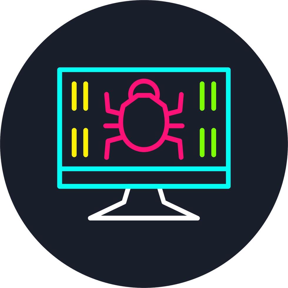 Bug Line Multi Color Design vector