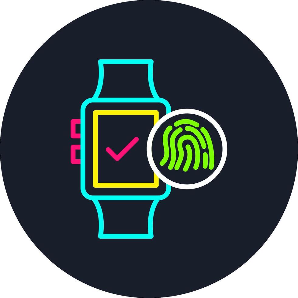 Smartwatch Line Multi Color Design vector