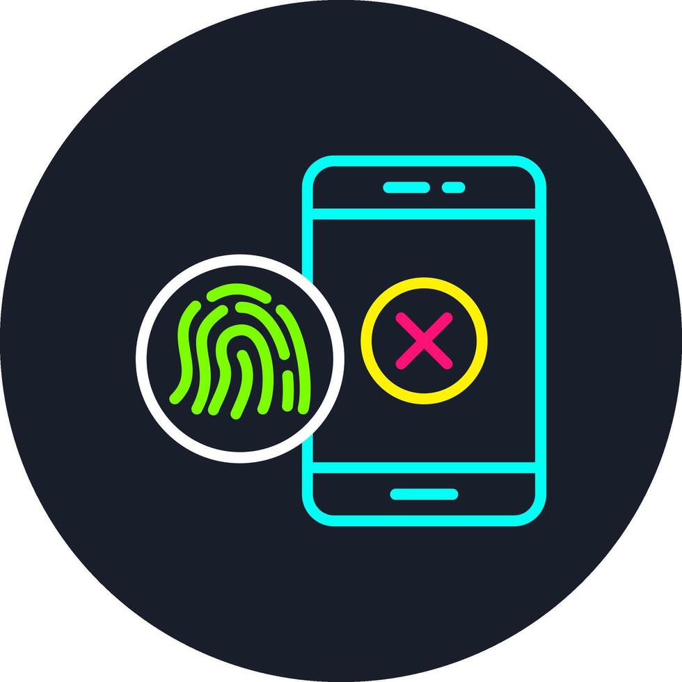 Denied Line Multi Color Design vector