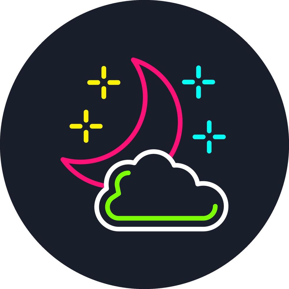 Half Moon Line Multi Color Design vector