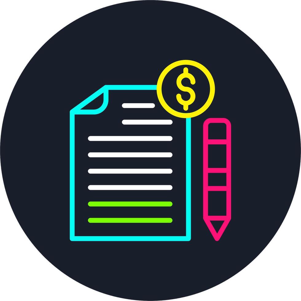 Accounting Line Multi Color Design vector