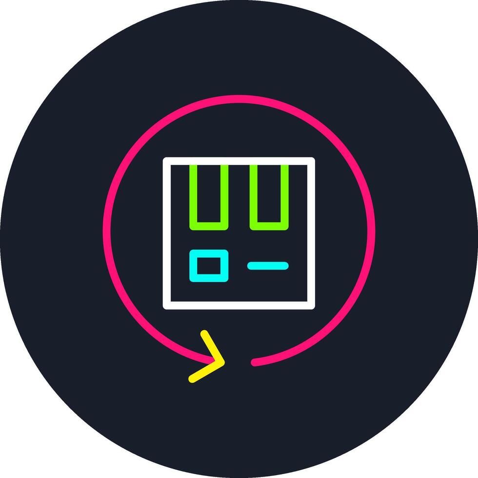 Return Box Line Multi Color Design vector