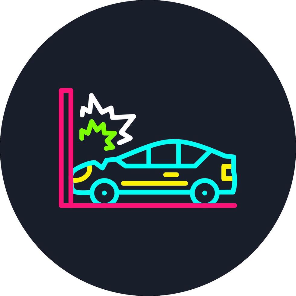 Accident Line Multi Color Design vector