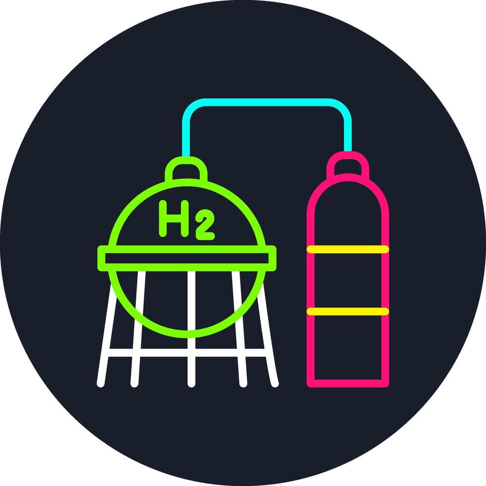 Hydrogen Line Multi Color Design vector