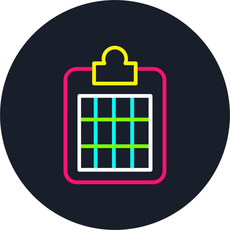 Clipboard Line Multi Color Design vector