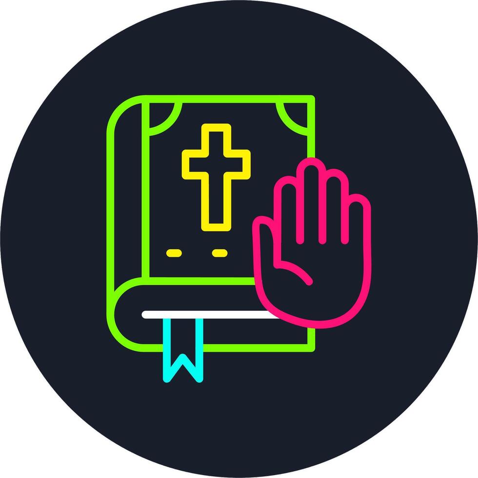 Oath Line Multi Color Design vector