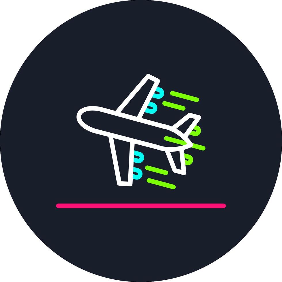 Departure Line Multi Color Design vector