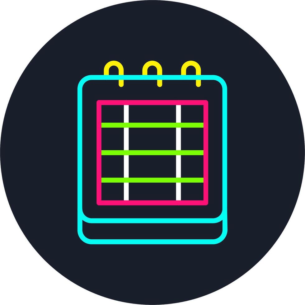 Notepad Line Multi Color Design vector