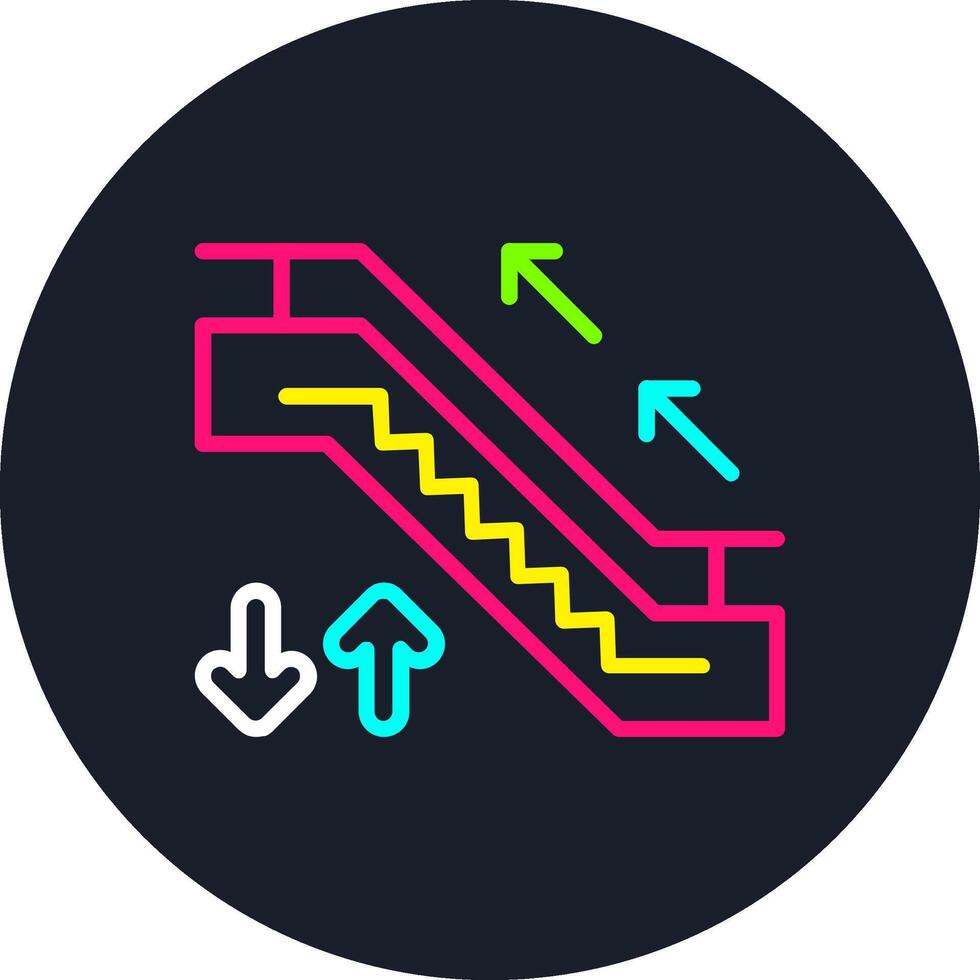 Escalator Line Multi Color Design vector