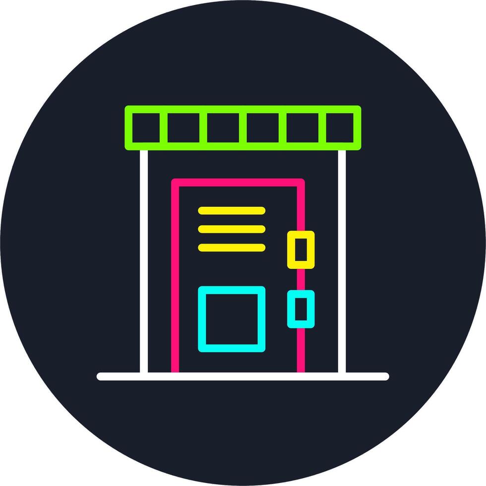 Portable Bathroom Line Multi Color Design vector