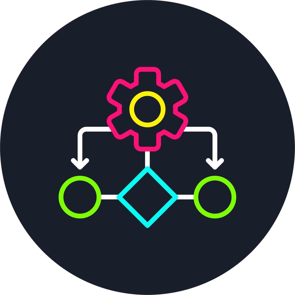 Logical Line Multi Color Design vector