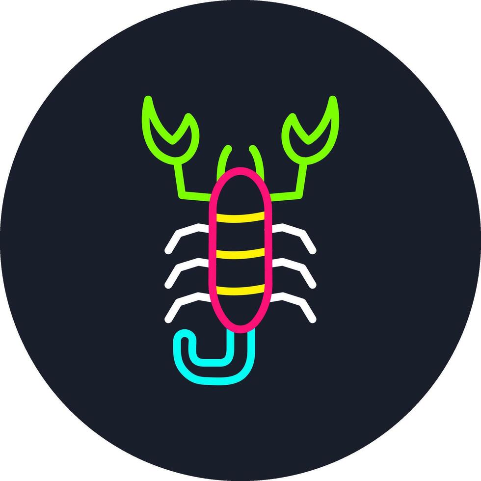 Scorpion Line Multi Color Design vector