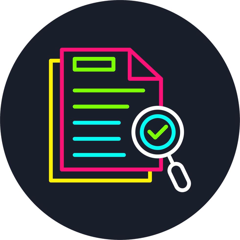Scrutiny Line Multi Color Design vector