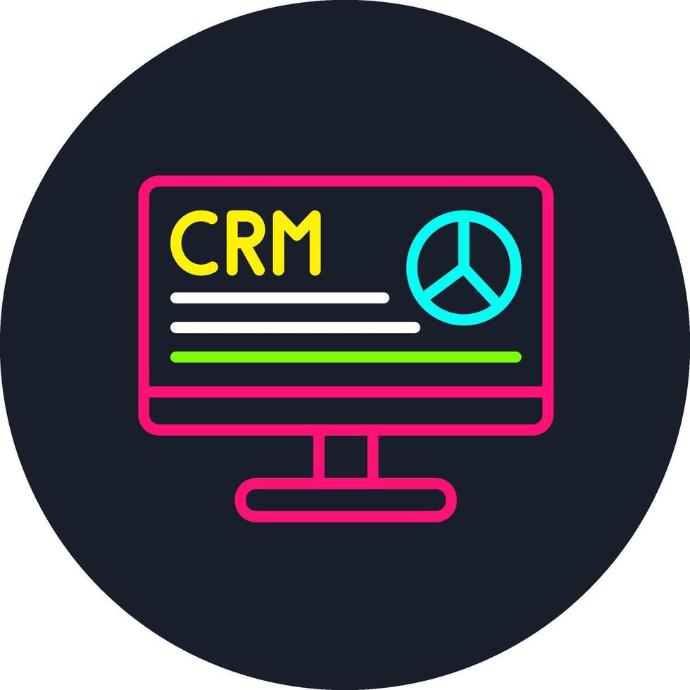 crm línea multi color diseño vector
